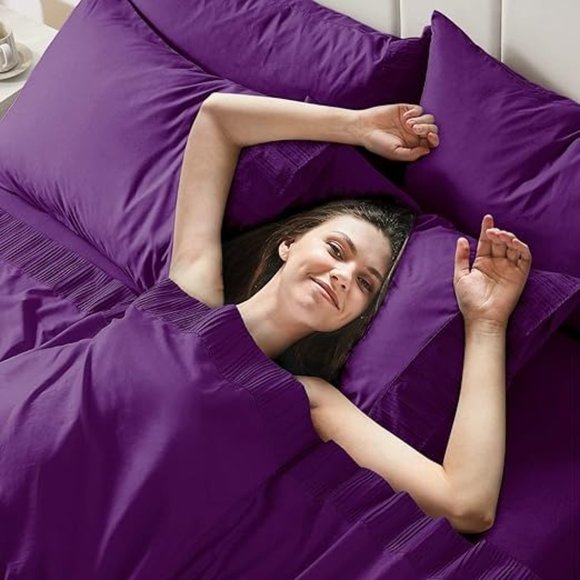 6 Pieces Microfiber Bed Sheet Set - 15 Inch Deep Pocket Sheets - Picture 5 of 9